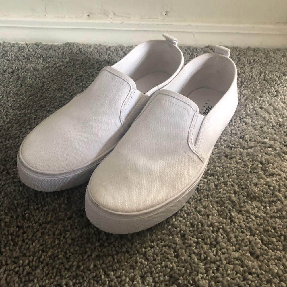 ASOS White Slip on Shoes
